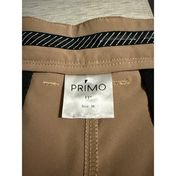 Primo Shorts Mens 36 Brown Performance Stretch Athletic Golf Casual 10” Inseam - Picture 6 of 8